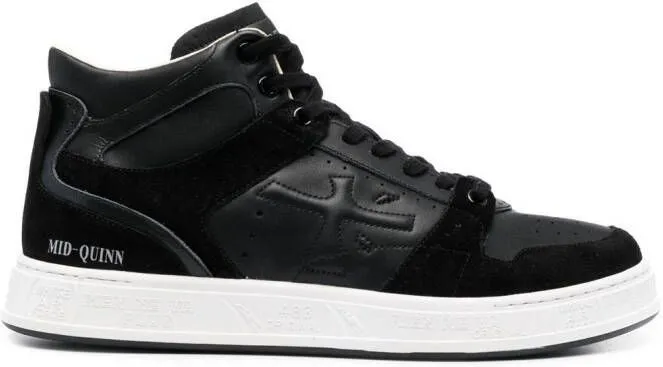 Premiata Quinn high-top leather sneakers Black