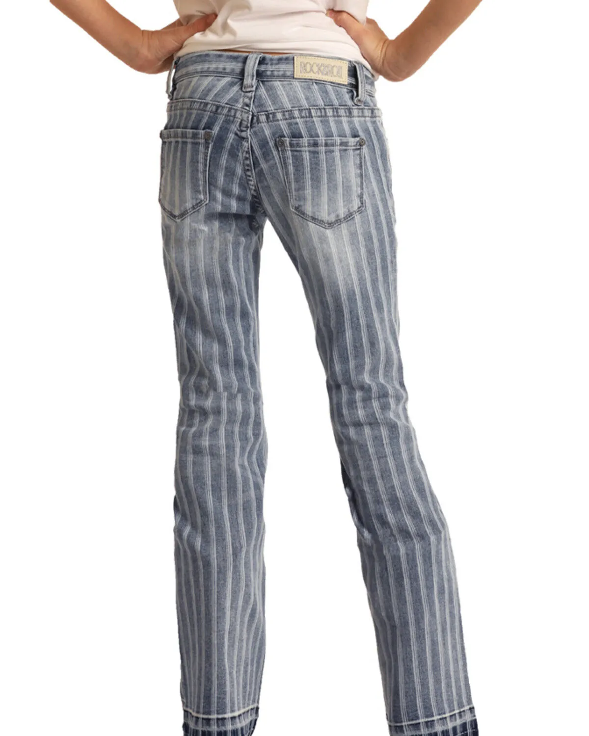 Product Name:  Rock & Roll Denim Girls' Striped Trouser Jeans