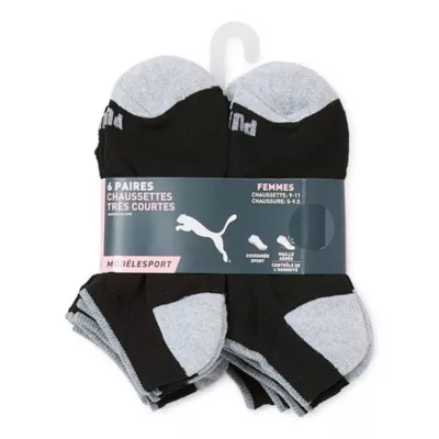 PUMA 6 Pair No Show Socks Womens