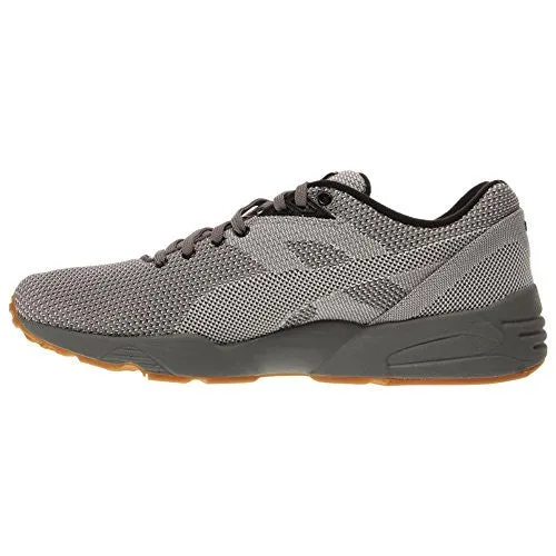 Puma R698 Knit Mesh v2 Men Round Toe Canvas Gray Sneakers-puma