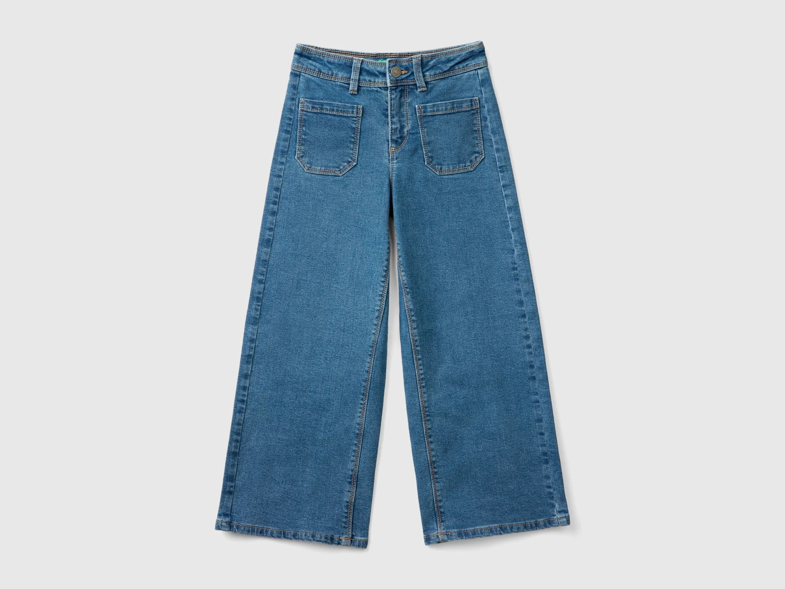 "Eco-Recycle" recycled cotton blend jeans - Blue | Benetton