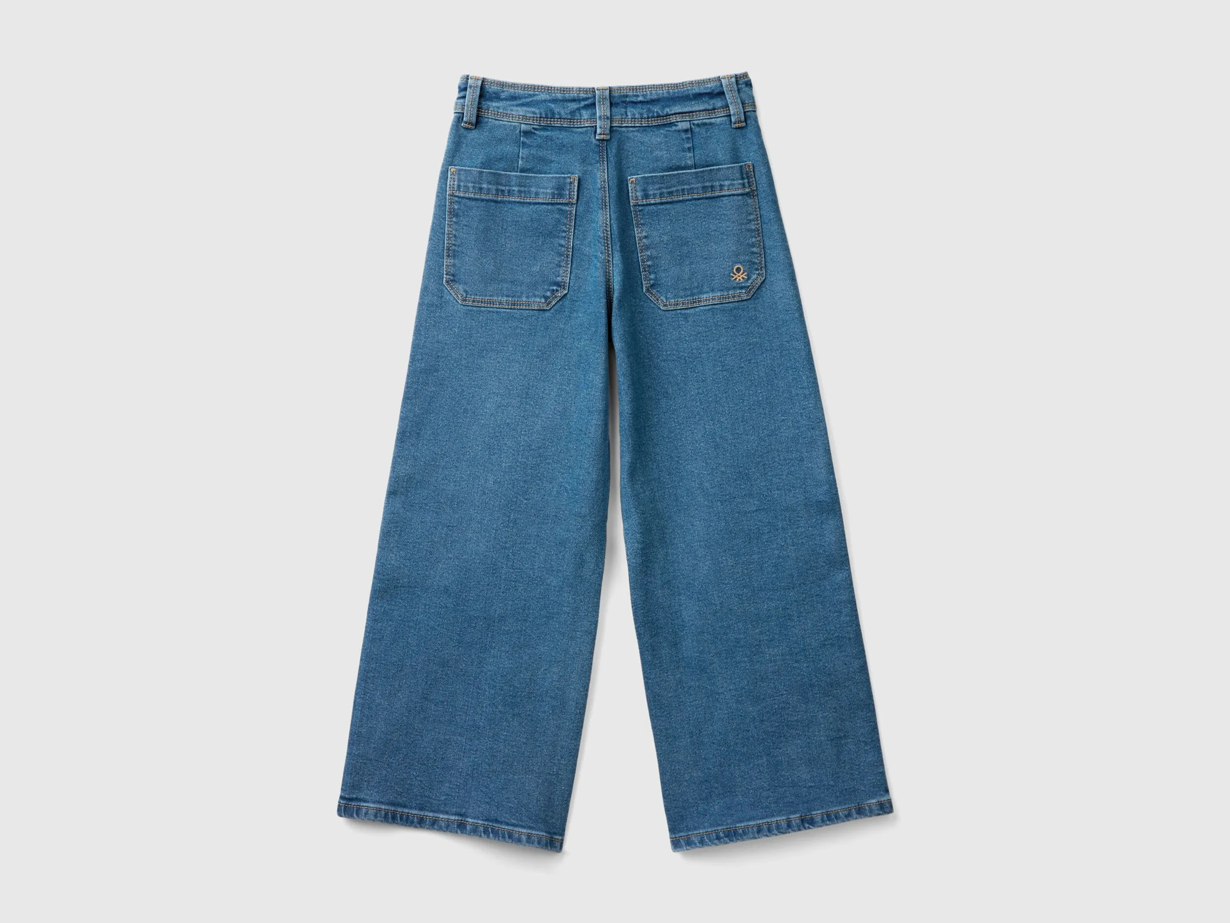 "Eco-Recycle" recycled cotton blend jeans - Blue | Benetton