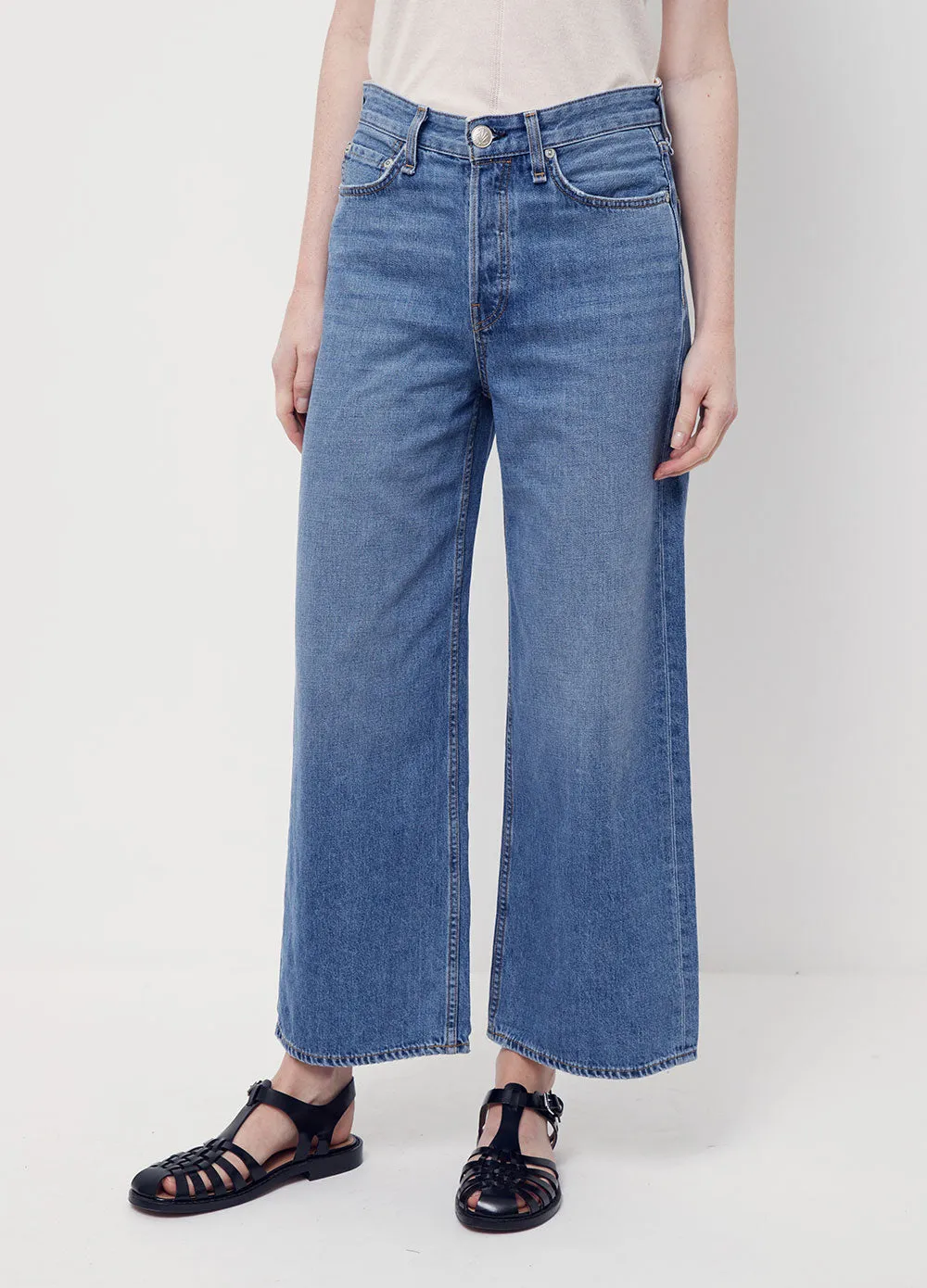 Rag & Bone -  Maya High-rise Ankle Wide-leg Jeans - Jean