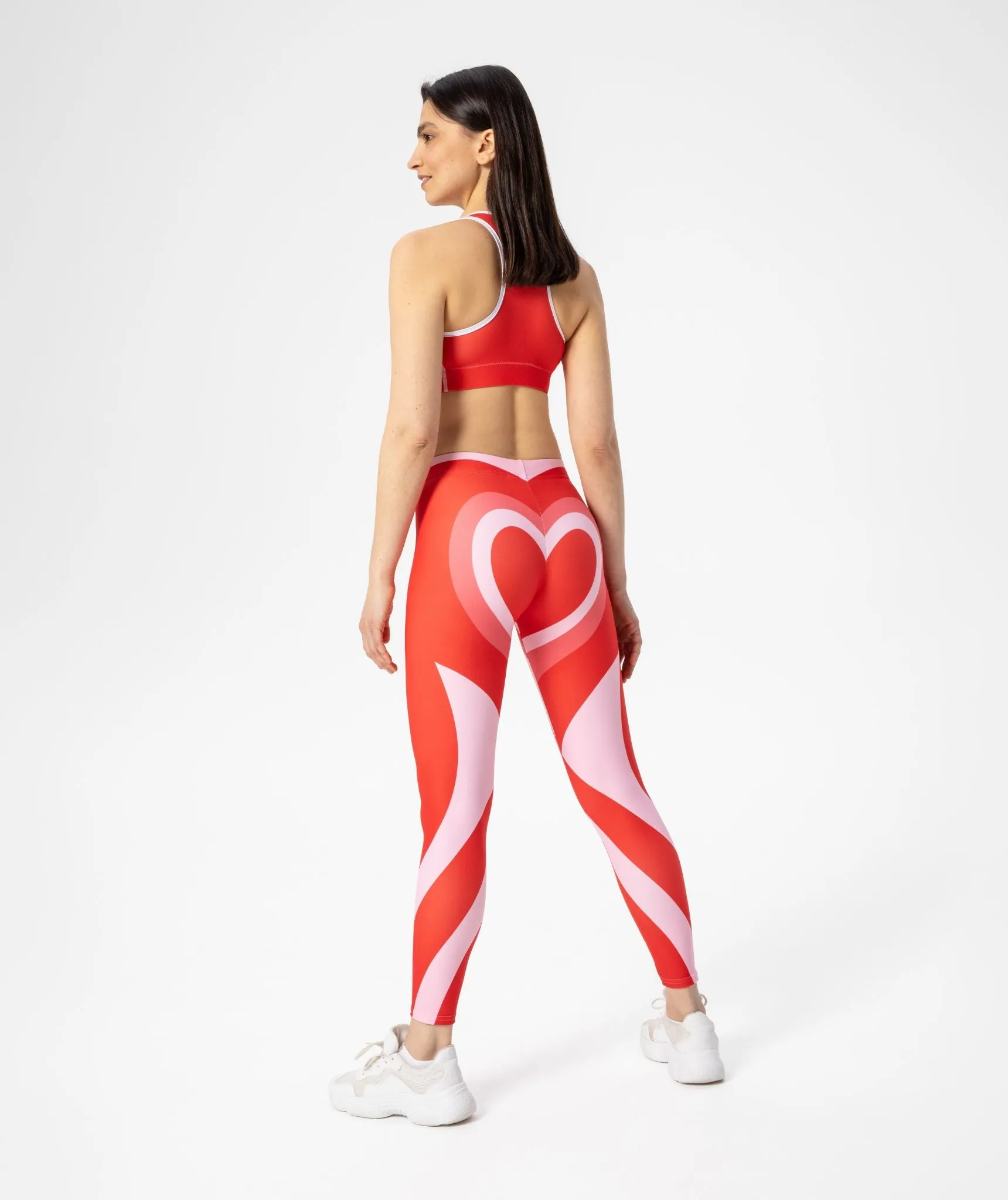 Red Heart Shaped Tunnel Leggings