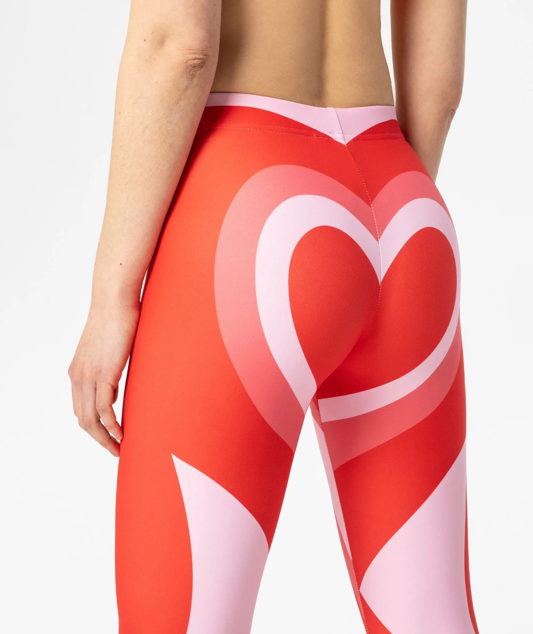 Red Heart Shaped Tunnel Leggings