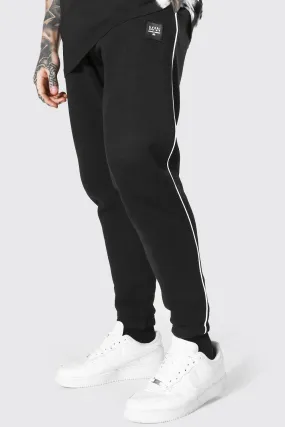 Regular Original Man Piping Detail Joggers | boohooMAN UK