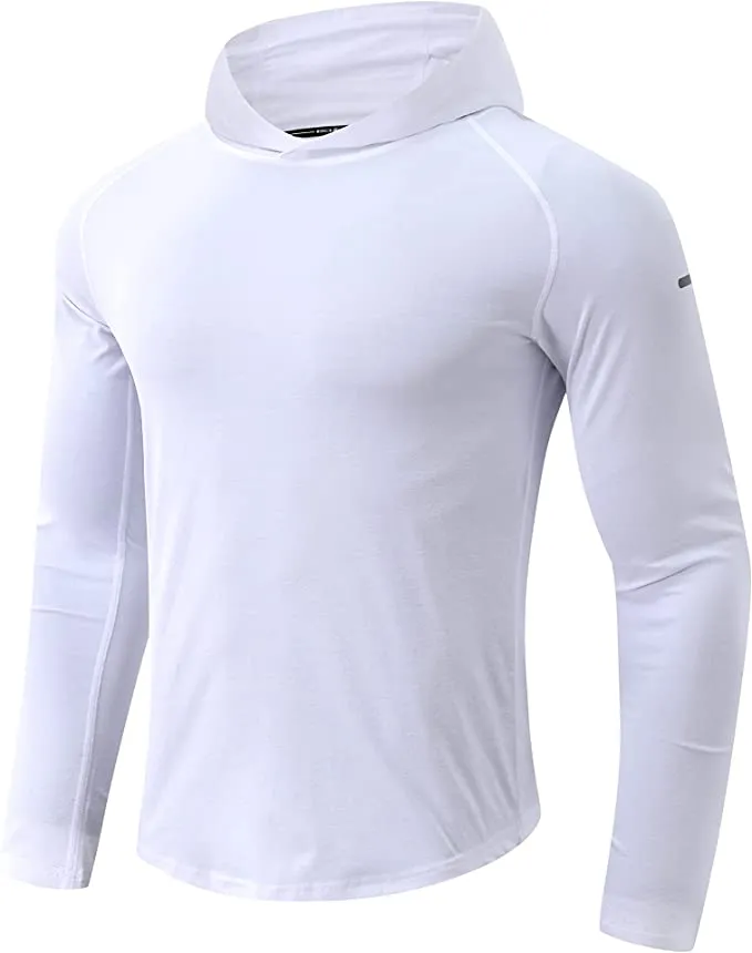 Richie House Men's Long Sleeve Sun Protection T-Shirt Running Quick Dry Hoodie RHM4080