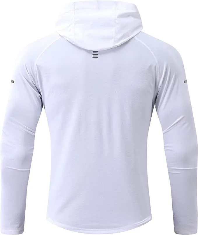 Richie House Men's Long Sleeve Sun Protection T-Shirt Running Quick Dry Hoodie RHM4080