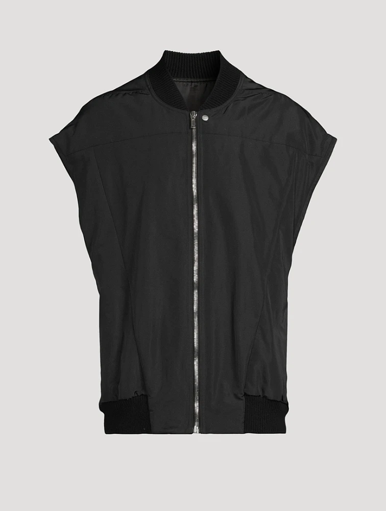 RICK OWENS Jumbo Coated Stretch Denim Flight Vest