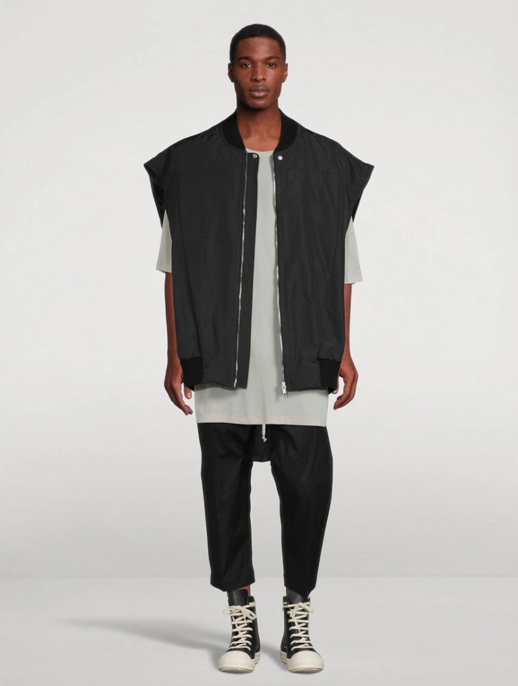 RICK OWENS Jumbo Coated Stretch Denim Flight Vest