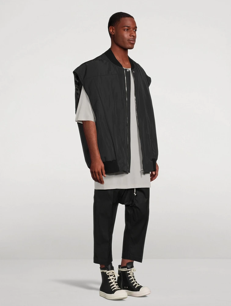 RICK OWENS Jumbo Coated Stretch Denim Flight Vest