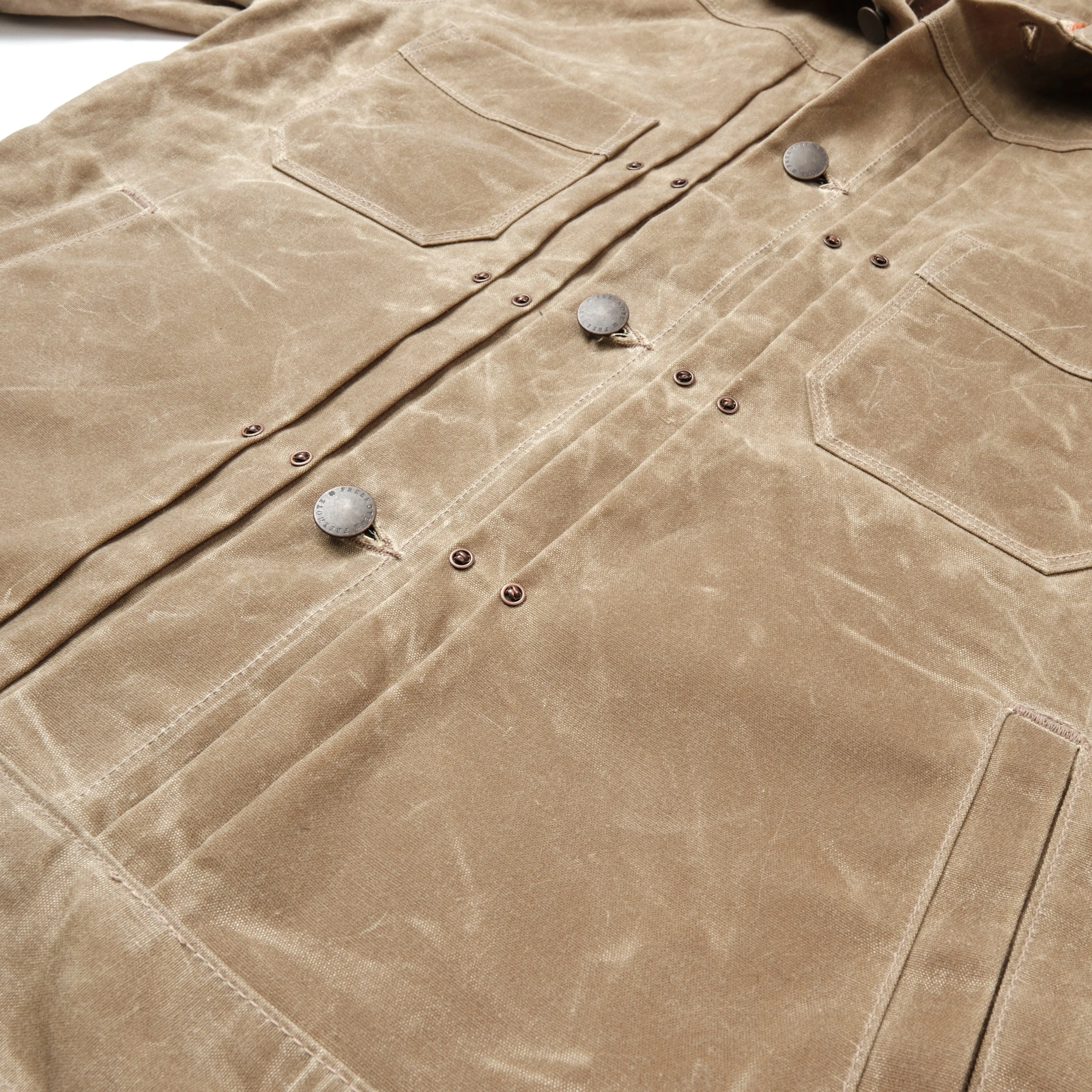 Riders Jacket Waxed Canvas Tobacco Brown Interior