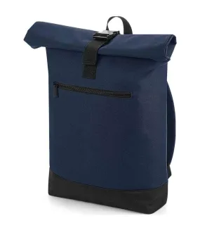 Roll top backpack one size french navy Bagbase