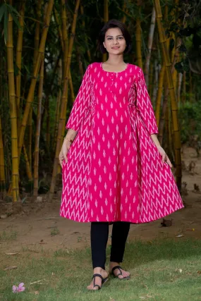 Rouge Ikat Maternity & Nursing Kurta