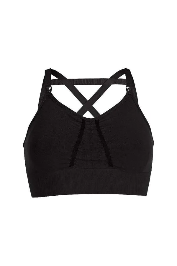 RUN & RELAX // BAMBOO MATERNITY BRA - BEAUTIFUL BLACK