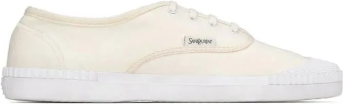 Saint Laurent lace-up canvas sneakers White