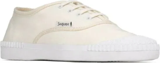 Saint Laurent lace-up canvas sneakers White