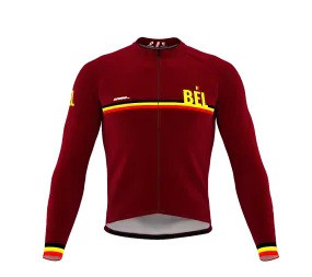 ScudoPro Pro Thermal Long Sleeve Cycling Jersey Country CODE Belgium Vine | Men and Women