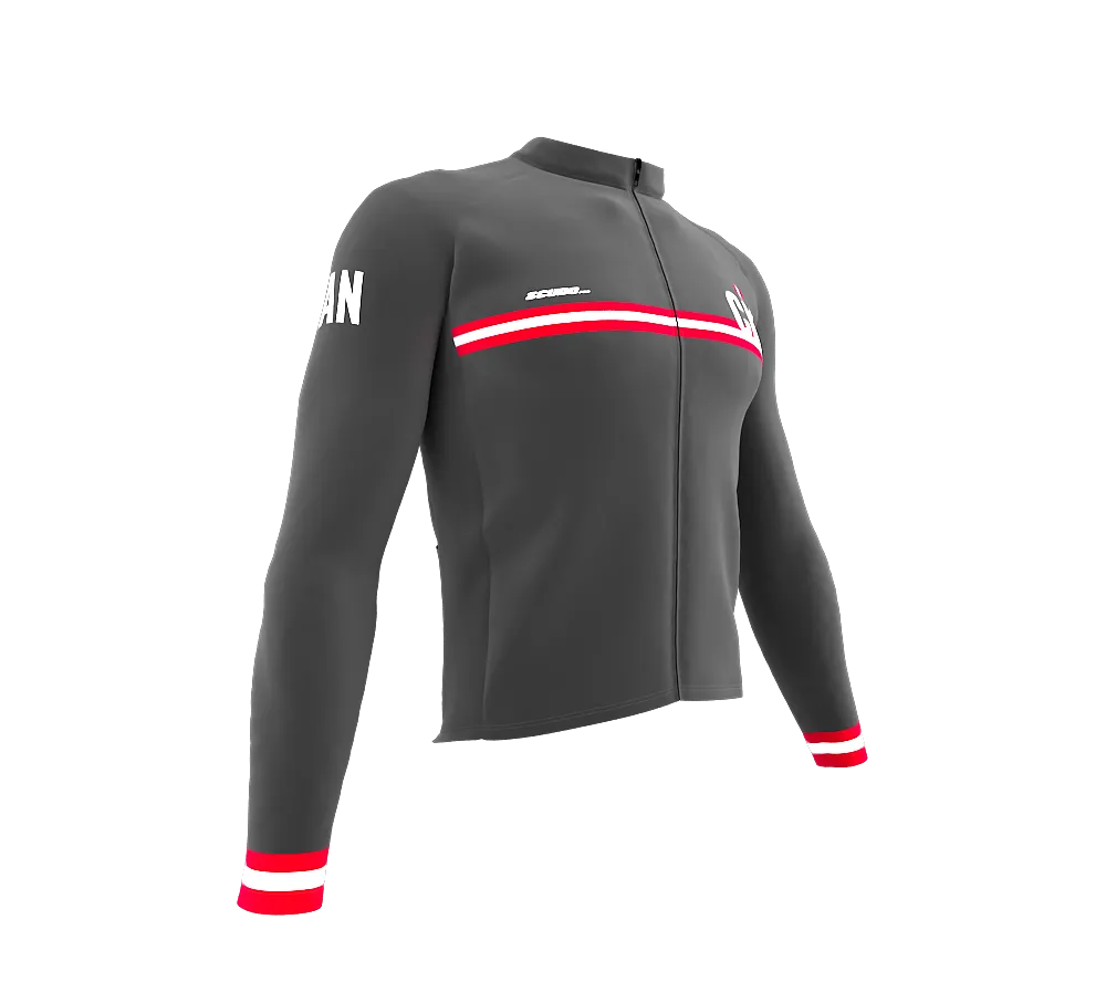 ScudoPro Pro Thermal Long Sleeve Cycling Jersey Country CODE Canada Gray | Men and Women