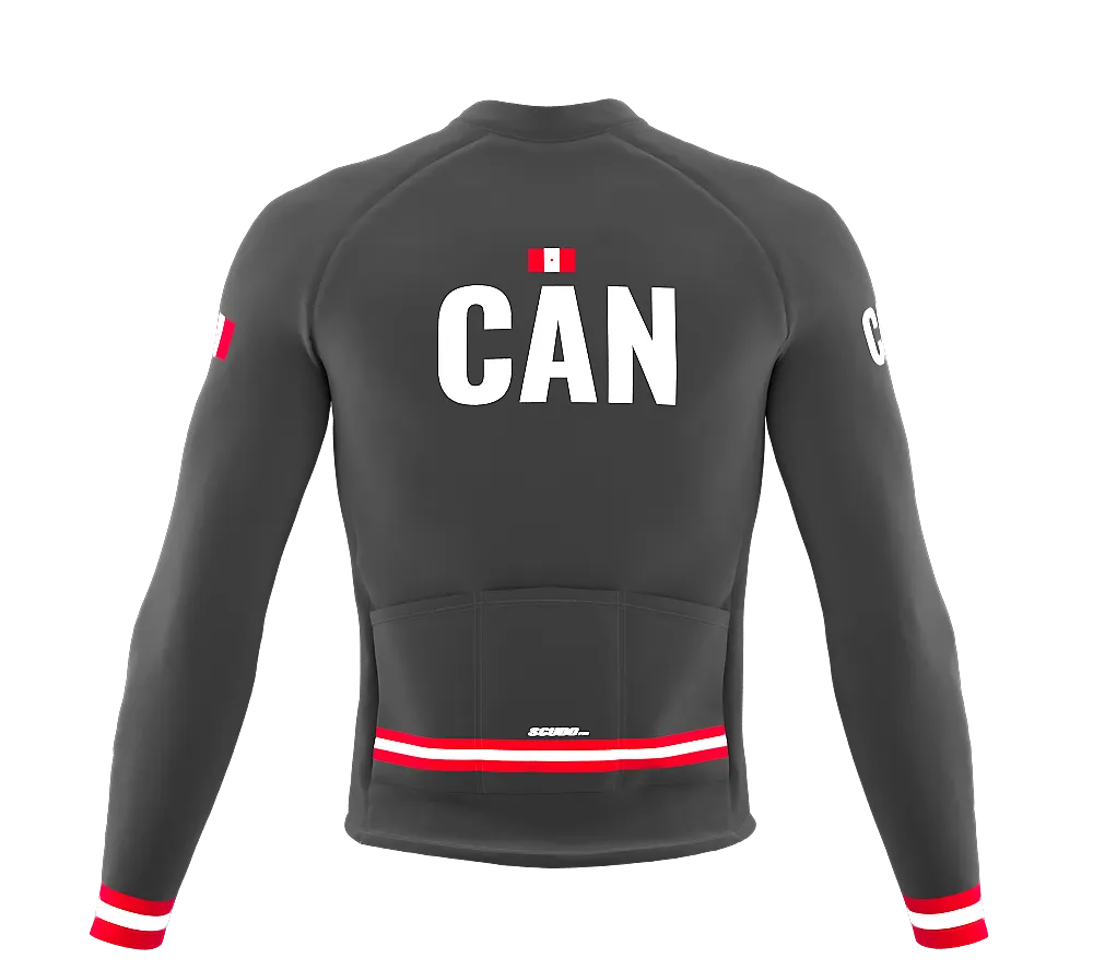 ScudoPro Pro Thermal Long Sleeve Cycling Jersey Country CODE Canada Gray | Men and Women