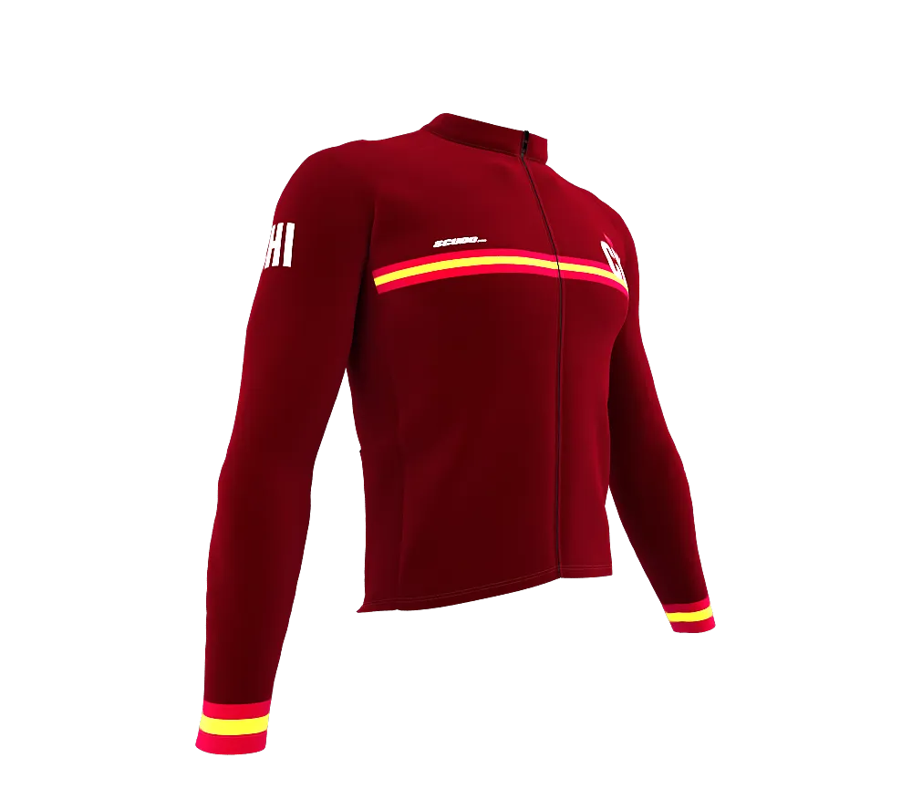 ScudoPro Pro Thermal Long Sleeve Cycling Jersey Country CODE China Vine | Men and Women