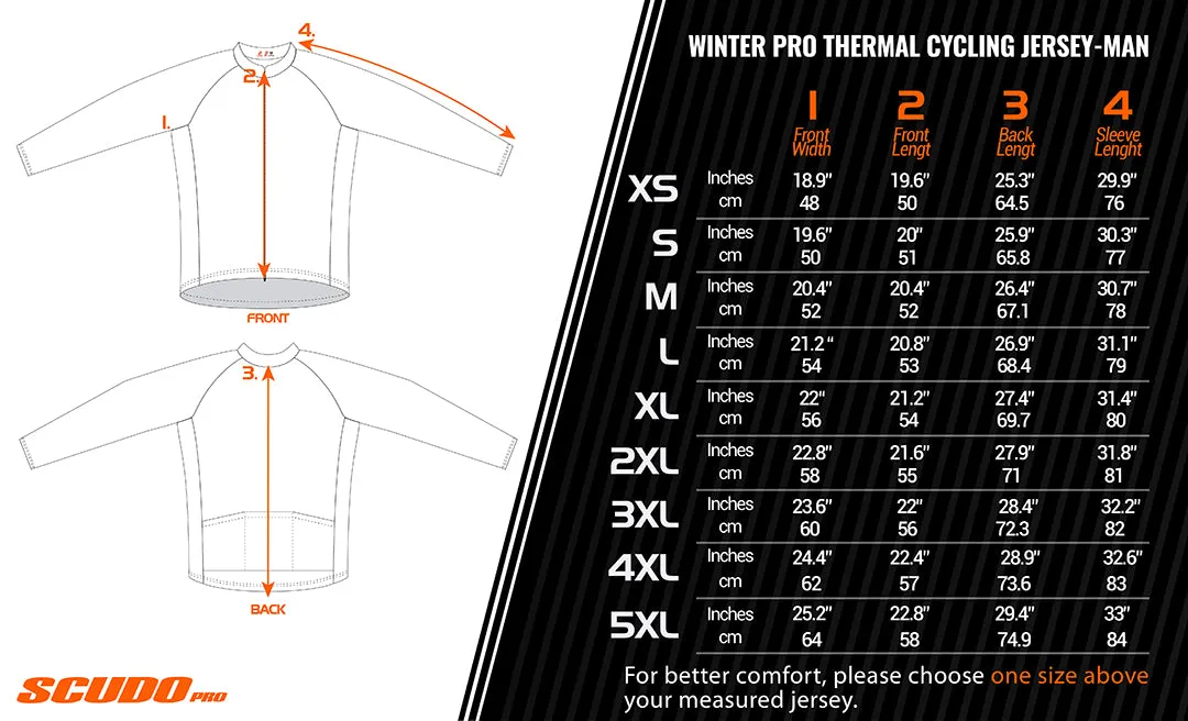 ScudoPro Pro Thermal Long Sleeve Cycling Jersey Country CODE China Vine | Men and Women