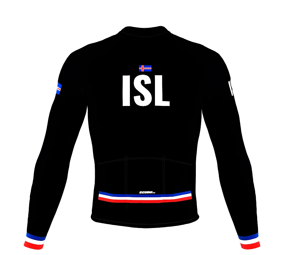 ScudoPro Pro Thermal Long Sleeve Cycling Jersey Country CODE Iceland Black | Men and Women