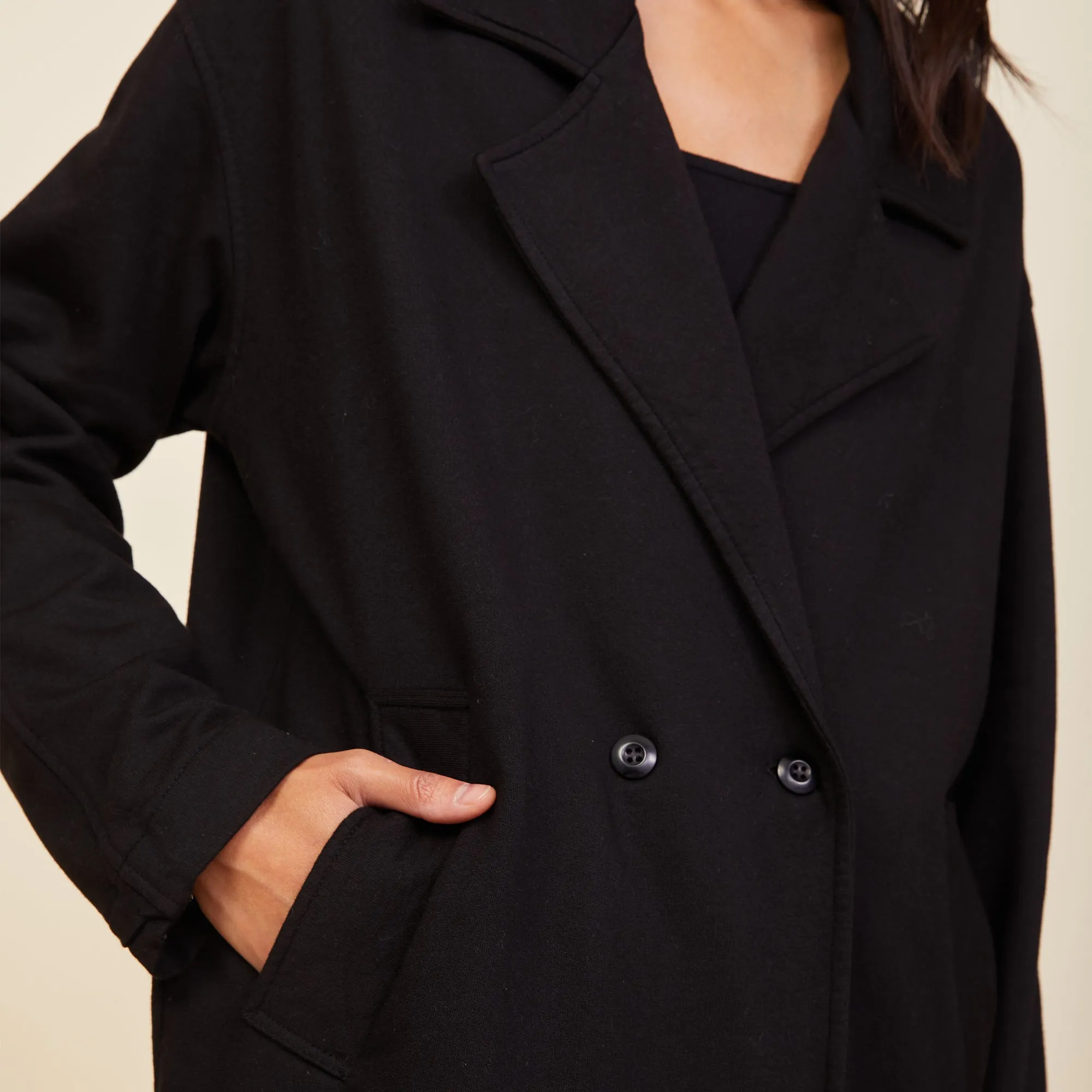 Seamed Fleece Coat