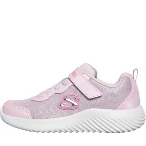 SKECHERS Junior Girls Bounder Girly Groove Trainers Light Pink