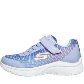 SKECHERS Junior Girls Microspec Plus Disco Dreaming Trainers Lavender/Metallic