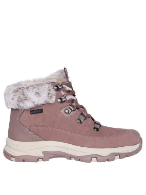 Skechers Outdoor Sparkly Lace Up Boot - Mauve