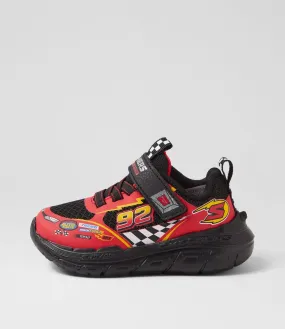 SKECHERS Skech Tracks Pre Black Red Sneakers