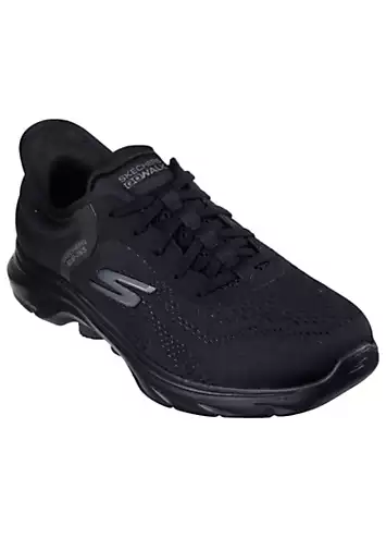 Skechers Slip-Ins Black Go Walk 7 Valin Trainers | Kaleidoscope