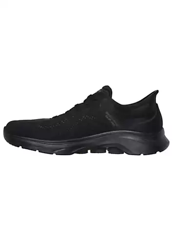 Skechers Slip-Ins Black Go Walk 7 Valin Trainers | Kaleidoscope