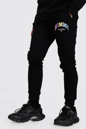 Skinny Homme Applique Joggers