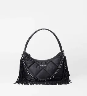 Small Bowery Shoulder Bag | Black Fringe