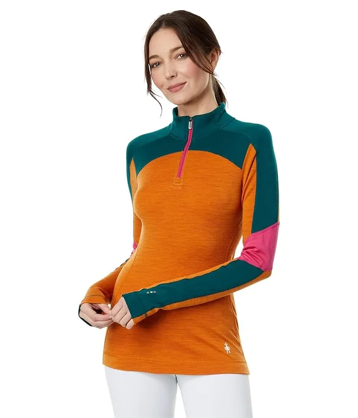 Smartwool Classic Thermal Merino Base Layer Color-Block 1/4 Zip