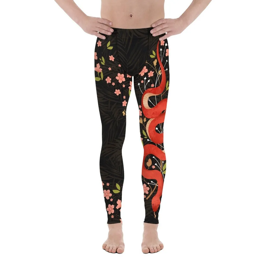 Snakes & Flowers Men's Leggings