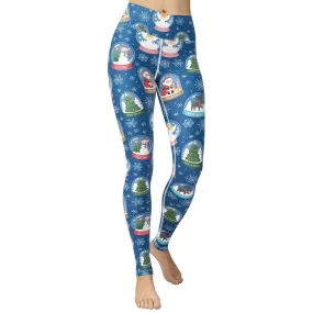 Snow Globe Pattern Yoga Leggings