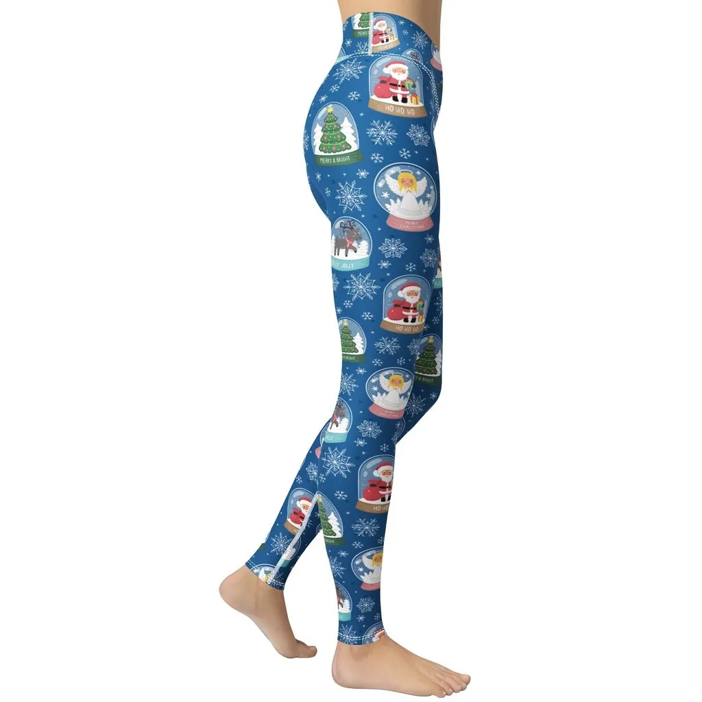 Snow Globe Pattern Yoga Leggings