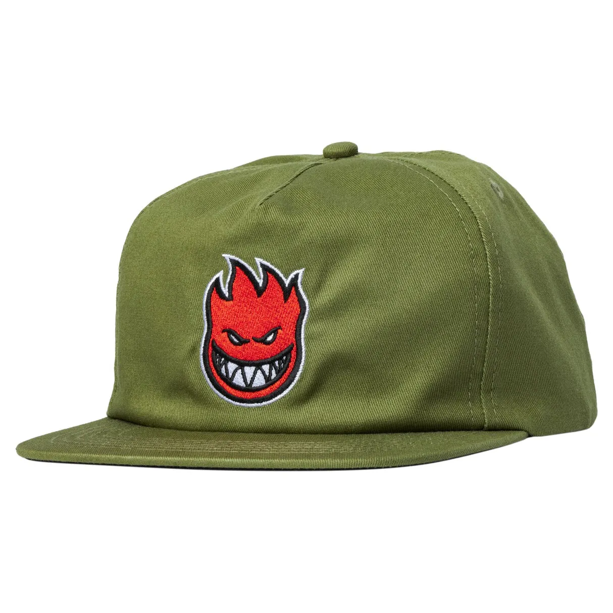 Spitfire Bighead Snapback Hat (Olive/Red)