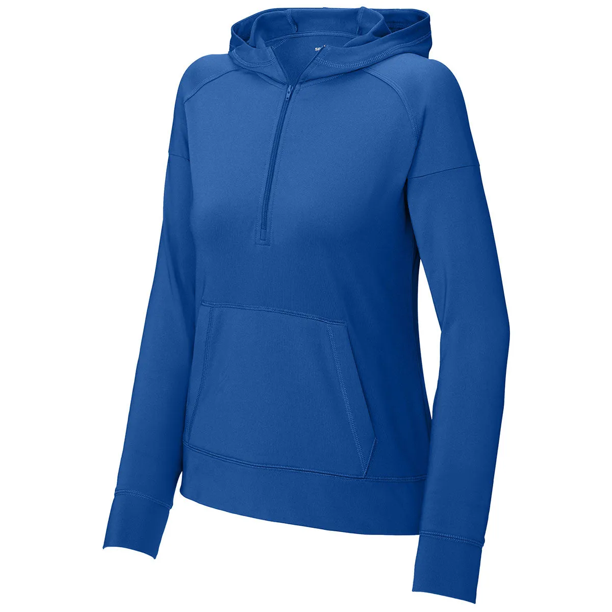 Sport-Tek Women's True Royal Sport-Wick Stretch 1/2-Zip Hoodie