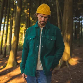 Spruce Recycled Sherpa Fleece Shirt - Storm Green