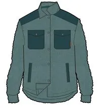 Spruce Recycled Sherpa Fleece Shirt - Storm Green