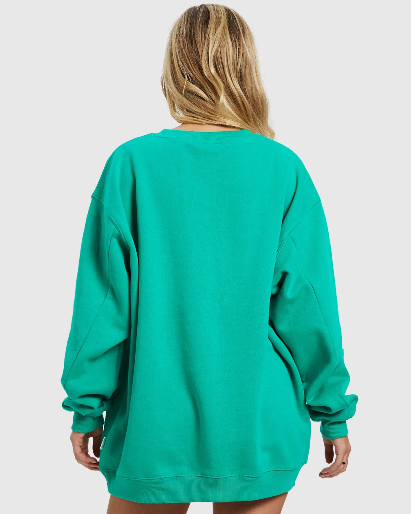 Subtitled Origin Oversized Fleece Crew Jumper Green