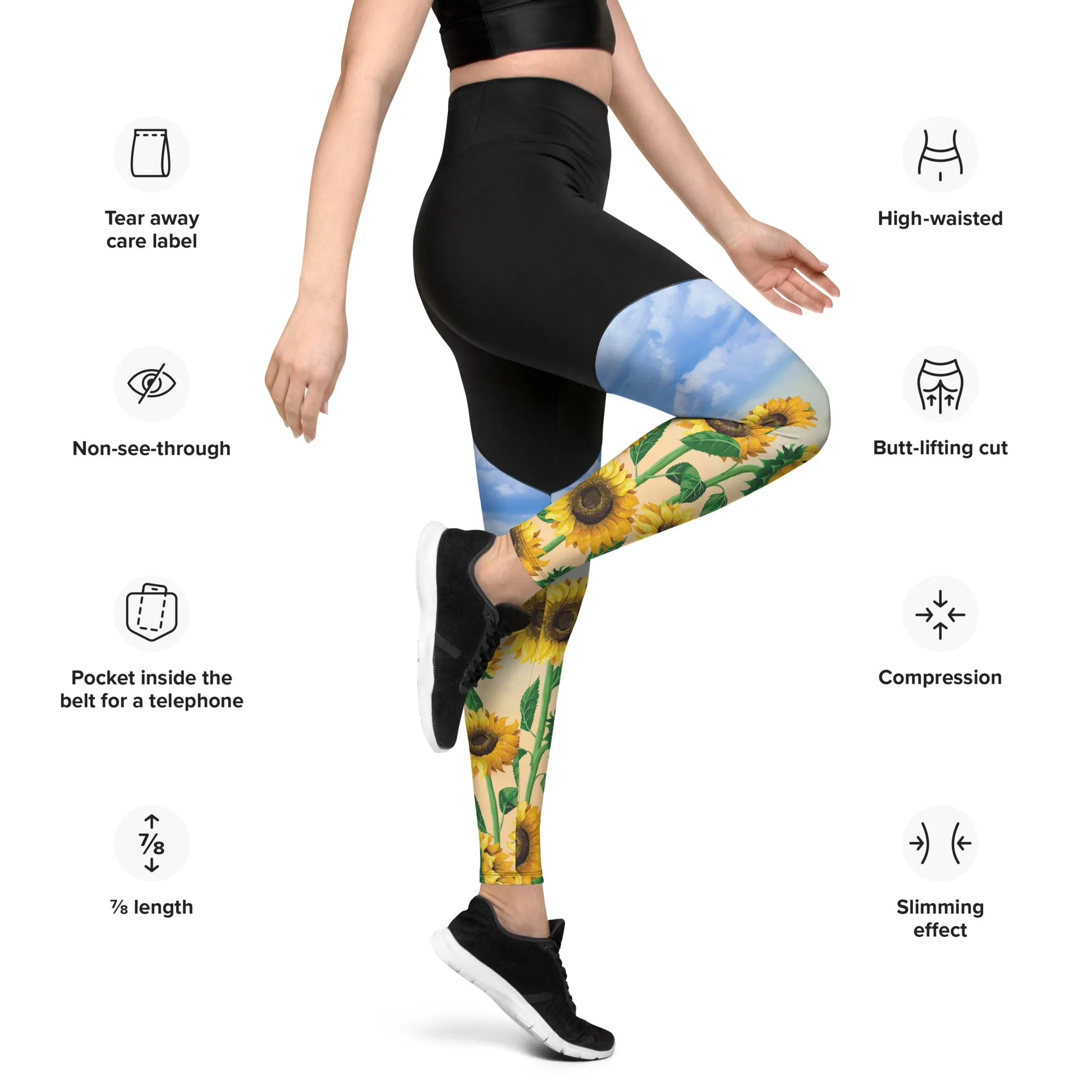 Sunflower Fields Compression Leggings