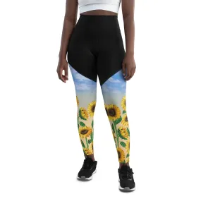 Sunflower Fields Compression Leggings