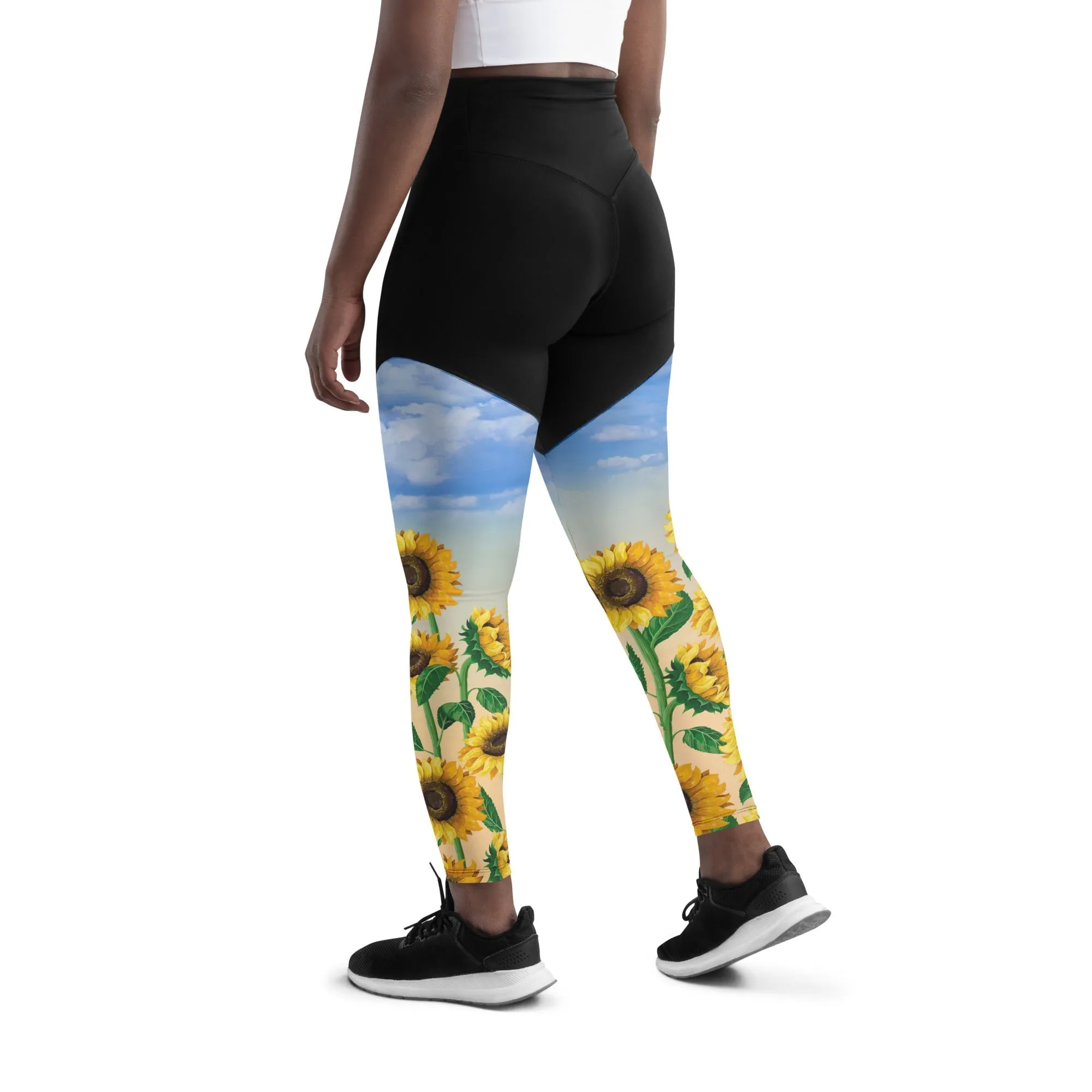 Sunflower Fields Compression Leggings