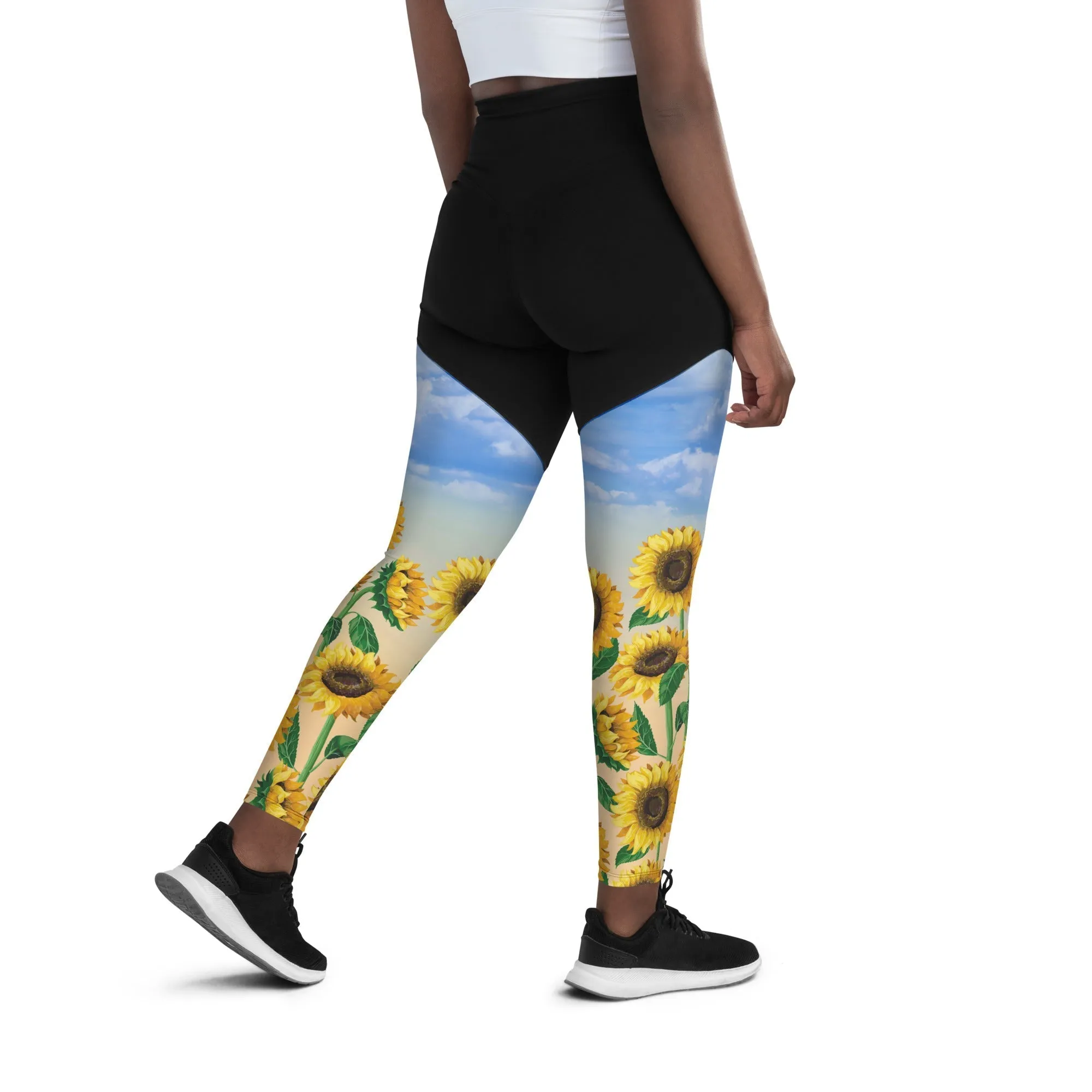 Sunflower Fields Compression Leggings