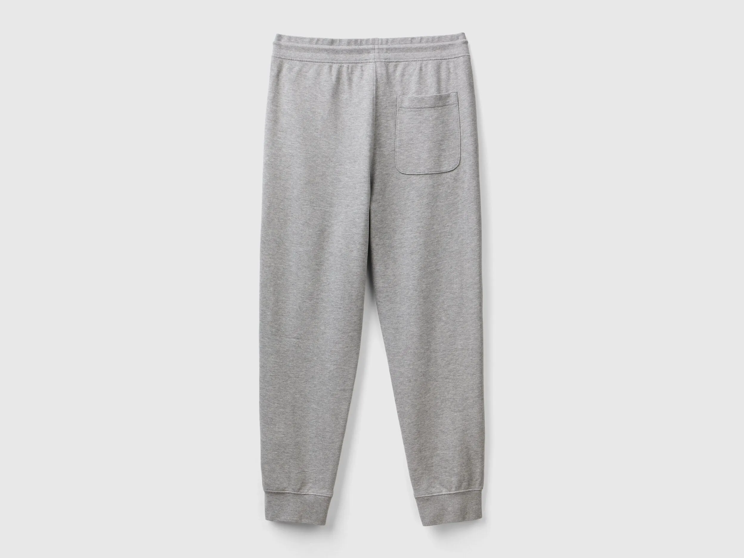 Sweat joggers in 100% cotton - Light Gray | Benetton